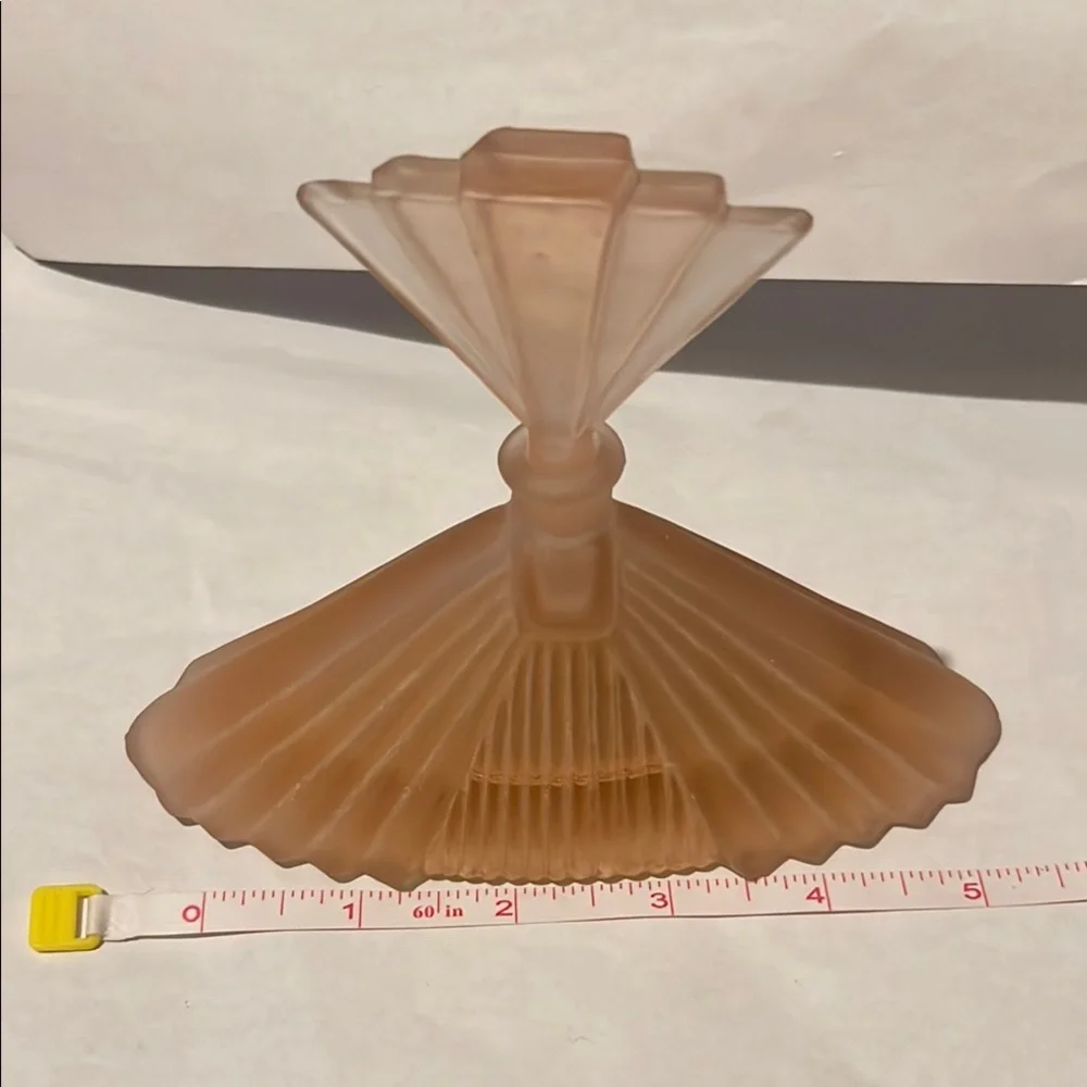 ANTIQUE Art Deco Czech Glass Perfume Bottle - Picture 2 of 3